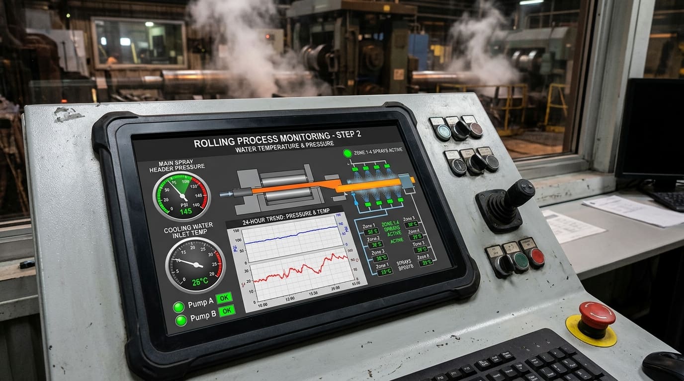 Monitoring industrial water cooling