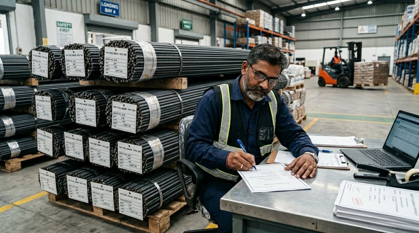 Supervisor signing the quality certificate