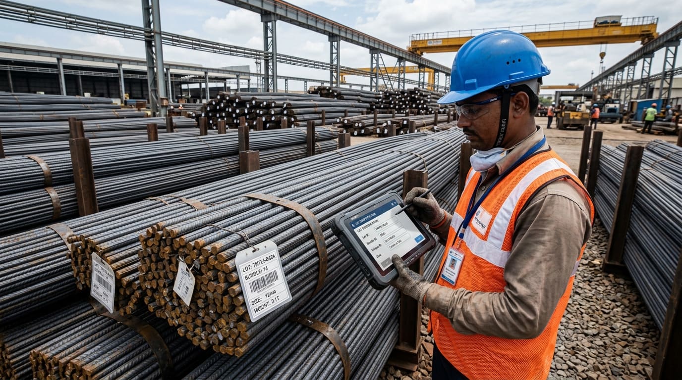 Inventory controller logging steel lots